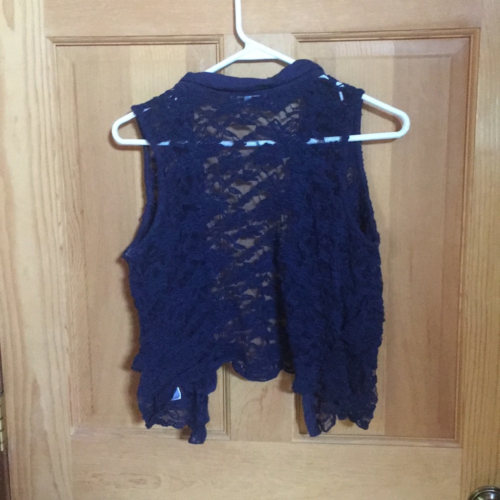 Lace Crochet Button-Up Top - Picture 3 of 3